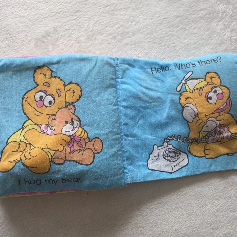 Vintage 1980s‎ Soft Cloth Childrens Interactive Books Lot Of Two Muppets Animals